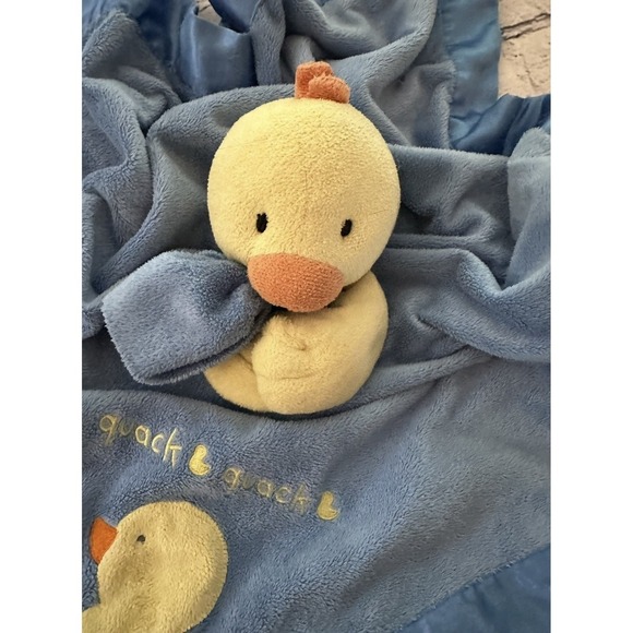 Carter's Other - CARTER'S Blue Duck Lovey Security Blanket Plush Baby Toy Satin Trim No Eyes
